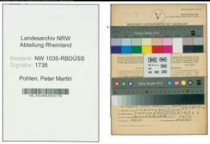 Entnazifizierung Peter Martin Pohlen , geb. 27.09.1899 (Bergmann)