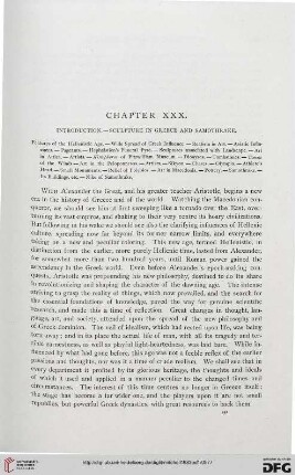 Chapter XXX: Introduction. Sculpture in Greece and Samothrake