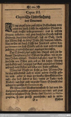 Caput III. Chymische Untersuchung des Brunnes