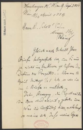 Brief an B. Schott's Söhne : 09.04.1886