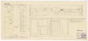 Wohnhaus Mildenberger, Hochberg: Wohnungstür: Ansichten 1:10. Details 1:1
