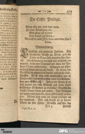 Die Eilffte Predigt.
