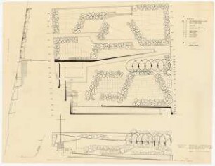 Kapelle Friedhof, Holzhausen: Lageplan, Ansicht 1:100