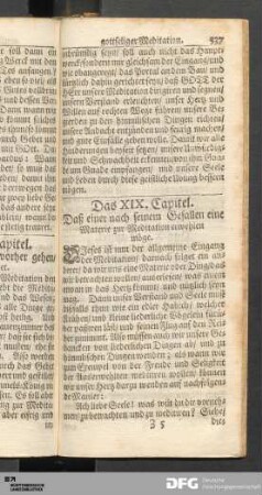 Das XIX. Capitel. Daß einer nach seinem Gefallen eine Materie zur Meditation erwehlen möge.