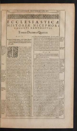 Ecclesiasticae Historiae ... Tomus Decimus Quartus.