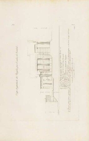 Abb.: Pl. 16 Coupe longitudinale des Propylées, par le milieu du Vestibule.
