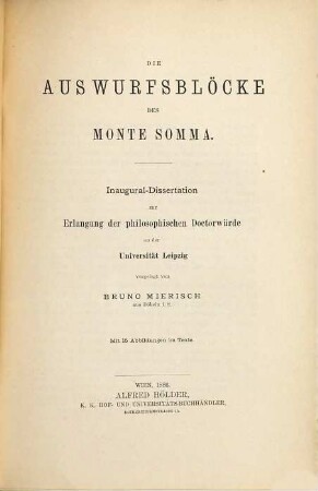 Die Auswurfsblöcke des Monte Somma