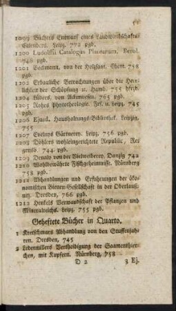 Geheftete Bücher in Quarto.