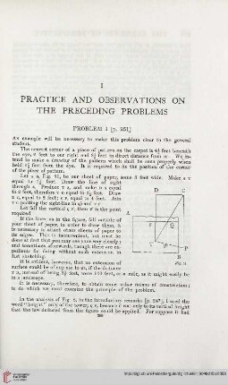 I. Practice and observations on the preceding problems
