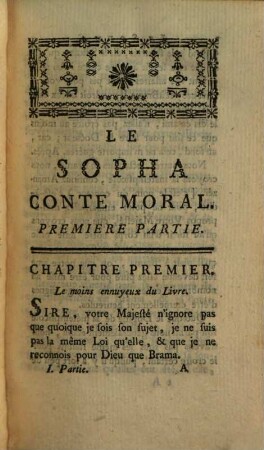 Le Sopha : Conte Moral, 1