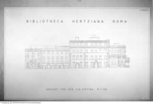 Aufriß der Fassade zur Via Sistina