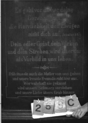 Grabstein 258 [Hahn S. 122 Grab-Nr. 880/881]: Grabstein 258C [Hahn S. 122 Grab-Nr. 880/881]