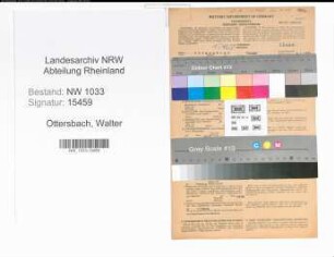 Entnazifizierung Walter Ottersbach , geb. 27.01.1889 (Polizeibeamter)