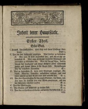 Inhalt derer Hauptstücke