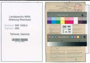 Entnazifizierung Heinrich Terhorst , geb. 01.01.1886 (Landwirt)