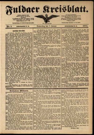 Ausgabe vom Donnerstag, den 07. Januar 1904.