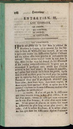 Entretien III. Les Oiseaux.