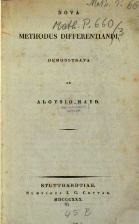 Nova methodus differentiandi
