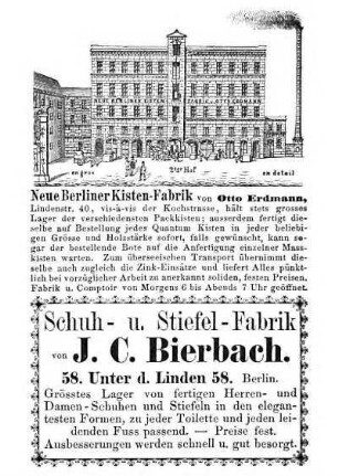 Neue Berliner Kisten-Fabrik von Otto Erdmann
