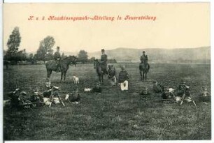 K. u. K. Maschinengewehr-Abteilung in Feuerstellung