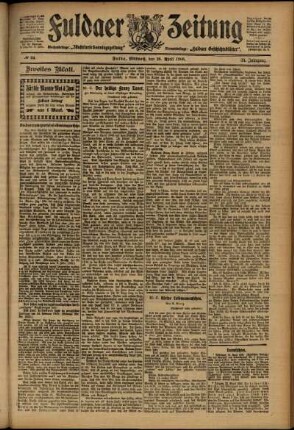 Zweite Ausgabe vom Mittwoch, den 25. April 1906.