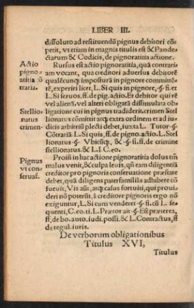 De verborum obligationibus. Titulus XVI,