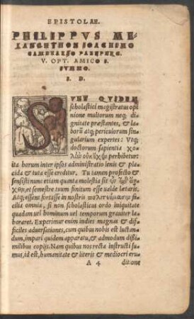 Philippus Melanchthon Ioachimo Camerario ... S. D.