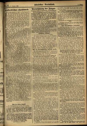 Zweite Ausgabe vom Donnerstag, den 12. Oktober 1933.