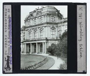 Würzburg, Residenz : Gartenfassade, Mitteltrakt
