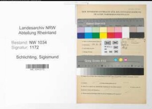 Entnazifizierung Sigismund Von Schlichting , geb. 13.06.1863 (Major)