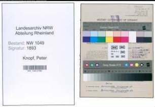 Entnazifizierung Peter Knopf , geb. 11.09.1901 (Verwaltungsangestellter)