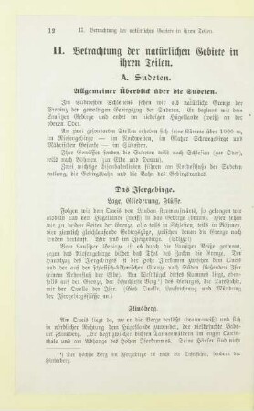 II. Betrachtung der natürlichen Gebiete in ihren Teilen