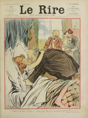 - Comme il est bon, le docteur!... il sauve notre fille par la respiration artificielle!!!