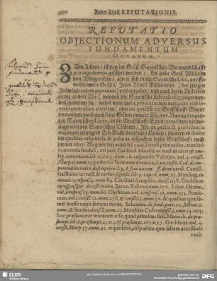 Refutatio Obiectionum Adversus Fundamentum Octavum