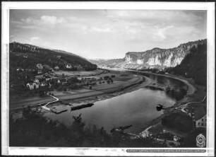 Rathen, Elbtal mit Bastei-Wände