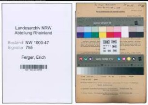 Entnazifizierung Erich Ferger , geb. 29.09.1901 (Fabrikant)