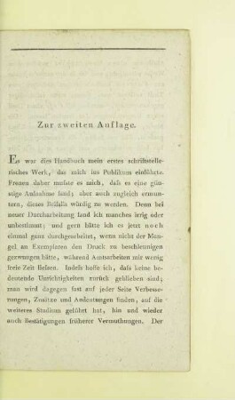 Zur zweiten Auflage