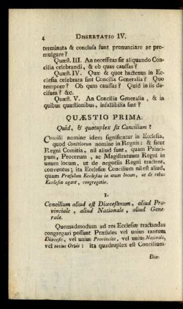 Quaestio Prima. Quid, & quotuplex sit Concilium?