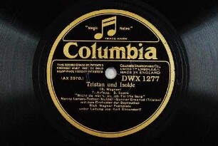 Tristan und Isolde : 1. Aufzug, 2. Szene "Nicht da war's, wo ich Tantris barg" / (R. Wagner)