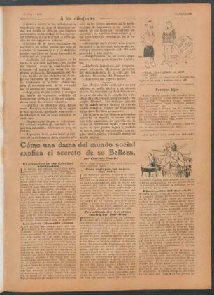 Cómo una dama del mundo social explica el secreto de su Belleza.