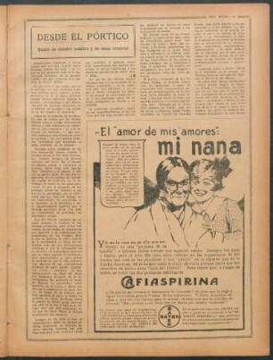 Desde el pórtico : Razón de nuestro nombre y de estas crónicas
