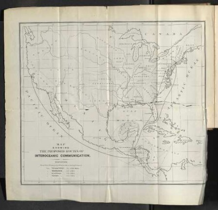 Map Showing The Proposed Routes Of Interoceanic Communication