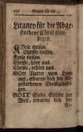 Litaney für die Abgestorbene Christglaubigen.