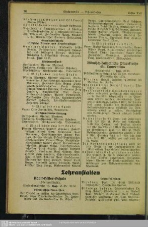 Lehranstalten