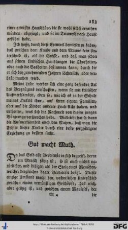 Gut macht Muth.