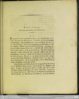Einleitung. Zweck der gegenwärtigen Anweisung