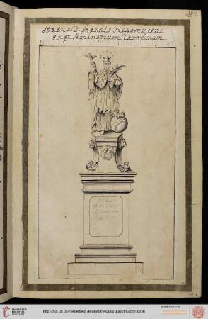 (194-196) Statuta Divi Joannis Nepomuceni (Nepomukstatue vor dem Seminarium Carolinum)