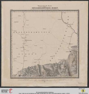 Blatt 3: Topographische Karte über das Grossherzogthum Baden: nach der allgemeinen Landesvermessung des Großherzoglichen militairisch topographischen Bureaus: Waldleiningen