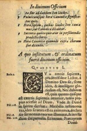Michaelis Timothei Cateensis, V. I. D. In Diuinum Officium Trecentvm Qvaestiones : In Decem Tractatvs partitae; vt in sequenti pagina videtur