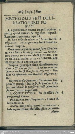 Methodus Seu Delineatio Iuris Publici